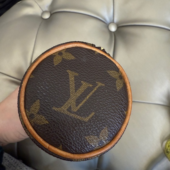 Auth Louis Vuitton Trousse Ronde Pouch Monogram Pen Case *AS IS* - Picture 6 of 8